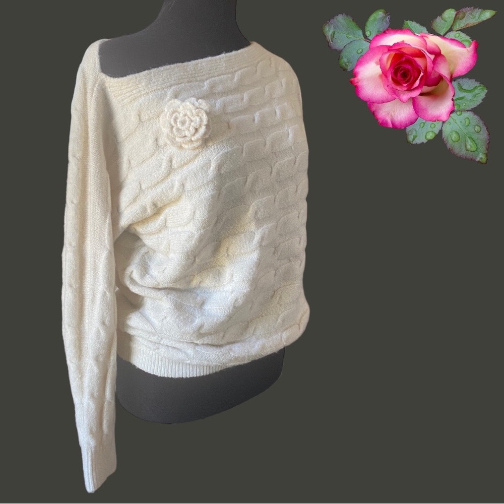 Military Hippie Coming up Roses Sweater - Forever Roses Collection. Size S/M - Picture 5 of 11